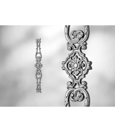Balustre avec élément décoratif-style volute