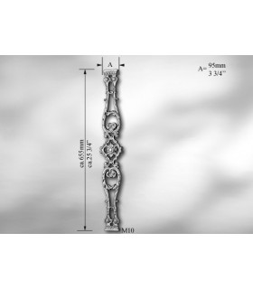 Balustre avec élément décoratif-style volute Balustre avec élément décoratif-style volute