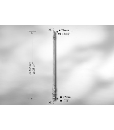 Balustre avec élément décoratif-manchon simple bas