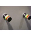 Bouton multicolor rond bout gris Bouton multicolor rond bout gris
