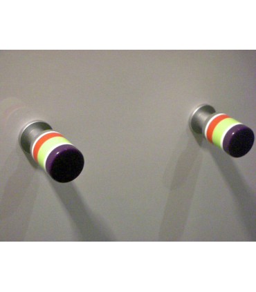 Bouton multicolor rond bout violet