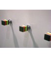 Bouton multicolor rectangulaire bout gris Bouton multicolor rectangulaire bout gris