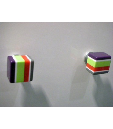 Bouton multicolor carré