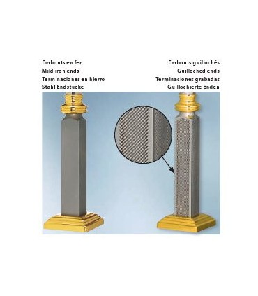 Embouts fer et guillochés