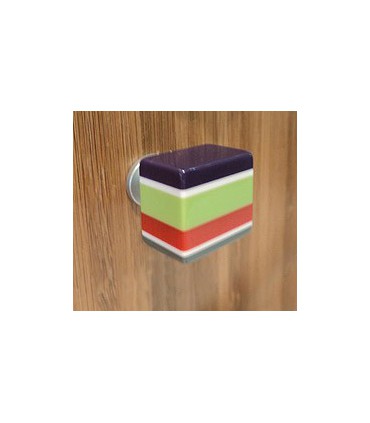 Bouton multicolor carré