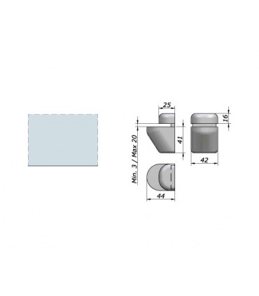 Support d'étagère série Oxi 2