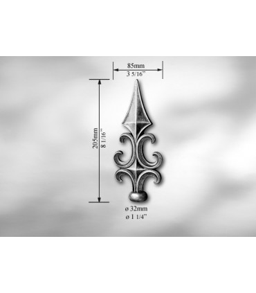 Pointe de lance pour Ø 32 mm
