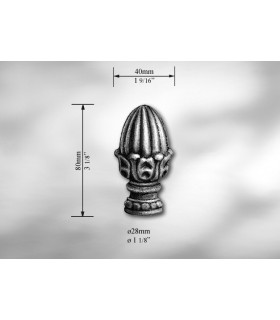 Pointe de lance pour Ø 28 mm Pointe de lance pour Ø 28 mm