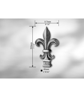 Pointe de lance pour carré de 40 mm