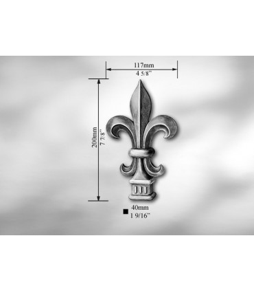 Pointe de lance pour carré de 40 mm