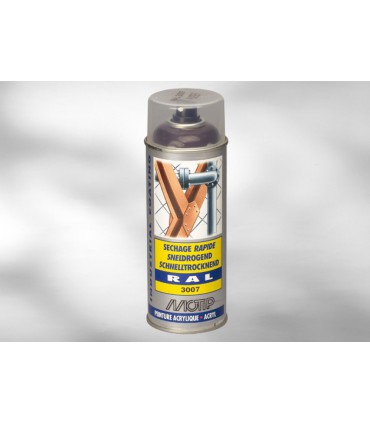 Peinture satinée rouge tres sombre.