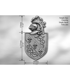 Elément décoratif simple face blason