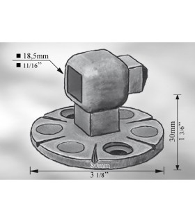 Platine pour traverses de 18 mm Platine pour traverses de 18 mm