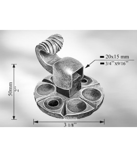 Platine de fixation pour traverses de grilles Platine de fixation pour traverses de grilles
