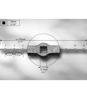 Traverses à trous renflés entraxe 134 mm Traverses à trous renflés entraxe 134 mm