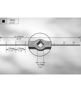 Traverses à trous renflés entraxe 134 mm Traverses à trous renflés entraxe 134 mm