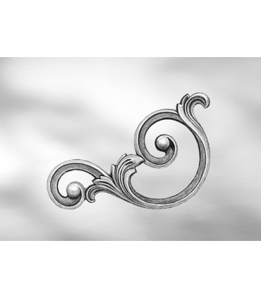 Elément décoratif simple face volutes