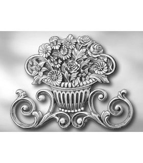  Elément décoratif simple corbeille de fleurs