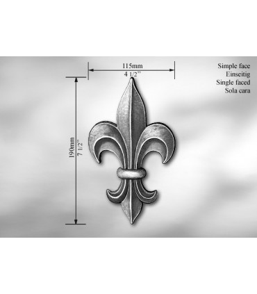  Elément décoratif simple fleurs de lys