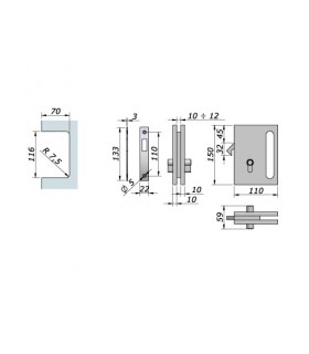 Poignée serrure à crochet fiche technique et encoche