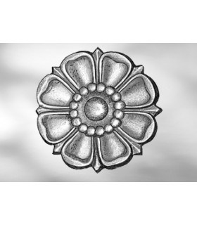 Elément décoratif simple face. Rosaces