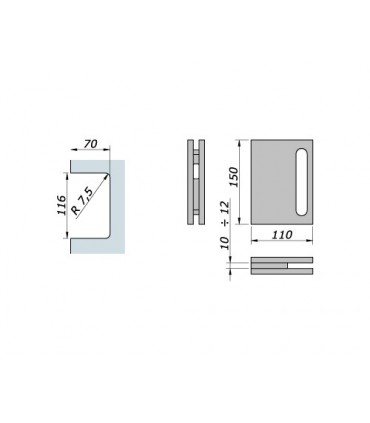 Poignée gâche à crochet fiche technique et encoche