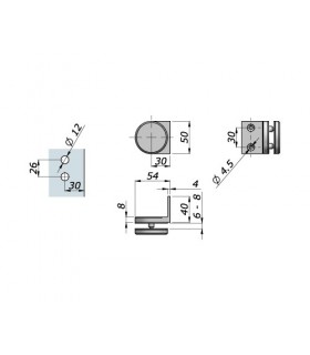 Fixation mur sur verre technique et verre