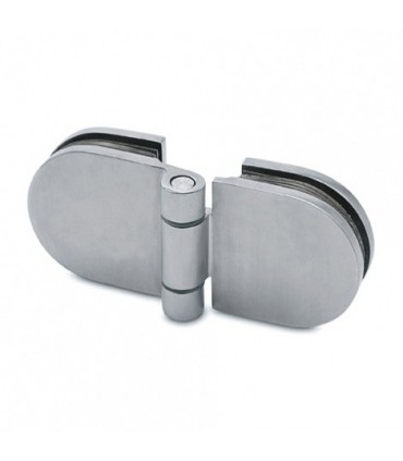 Charnière pour porte en verre fixation verre sur verre