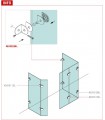 Fixation mur / verre 90° Fixation mur / verre 90°
