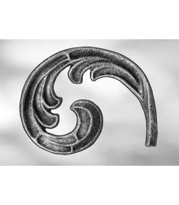 Elément décoratif double face "feuilles d'acanthe"