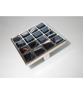 Bouton en Pierre d'Onix dim.52 x 52 mm Bouton en Pierre d'Onix dim.52 x 52 mm