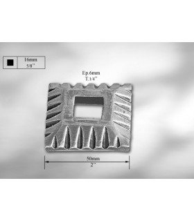 Platine cache-scellement pour 16 mm