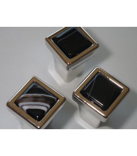 Bouton Pierre d'Onix dim.15 x 15 mm Bouton Pierre d'Onix dim.15 x 15 mm