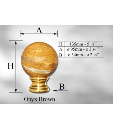 Boule d'escalier ONYX BRUN