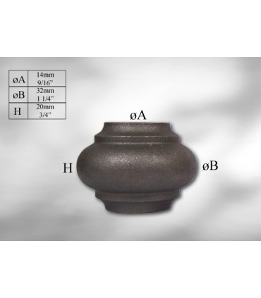 Manchon décoratif en fonte grise