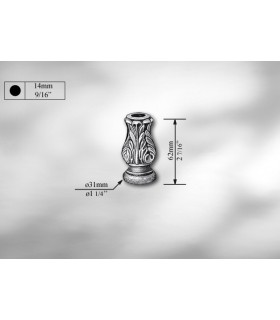 Manchon décoratif en fonte grise hauteur 60 mm Manchon décoratif en fonte grise hauteur 60 mm