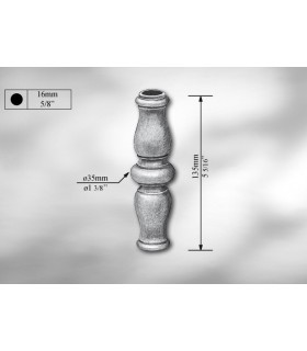 Manchon décoratif en fonte grise hauteur 20 mm Manchon décoratif en fonte grise hauteur 20 mm