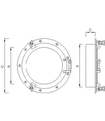 Hublot de cloison diamètre 300 mm 