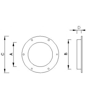 Hublot de cloison diamètre 150 mm 