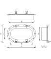 Hublot de cloison ovale