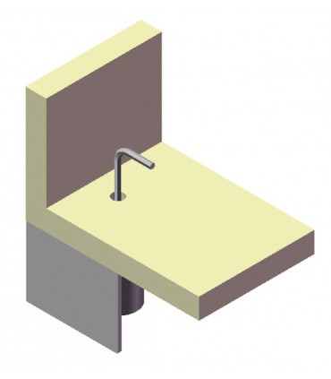 Pied de meuble hauteur 60 mm avec vérin oscillant