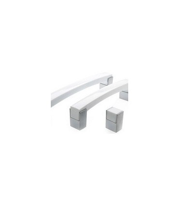 Bouton de meuble Cube blanc