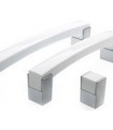 Bouton de meuble Cube blanc