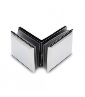 Fixation verre / verre 90° inox brillant Fixation verre / verre 90° inox brillant