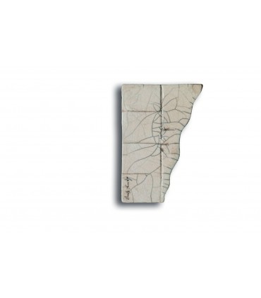 Poignée Raku Craquelé DROITE avec reliefs