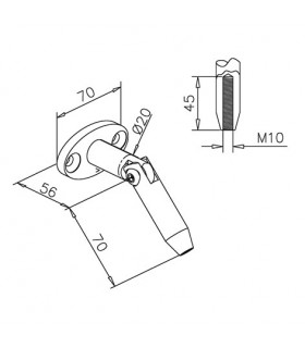 Support mur à barre de tension pour auvent
