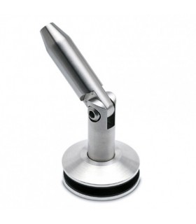 Support articulé d’auvent, fixation verre