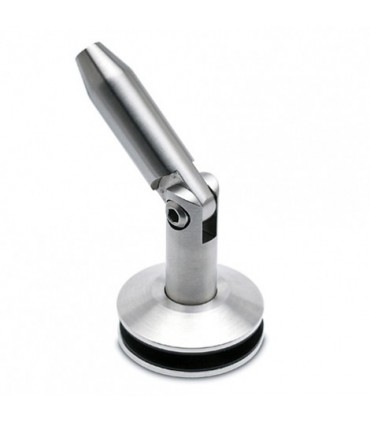 Support articulé d’auvent, fixation verre