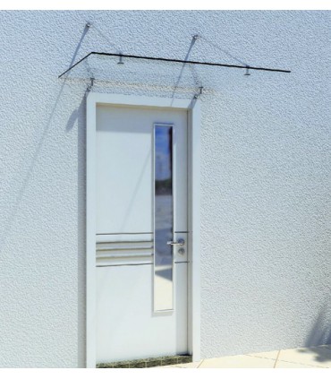 Support articulé d’auvent fixation verre