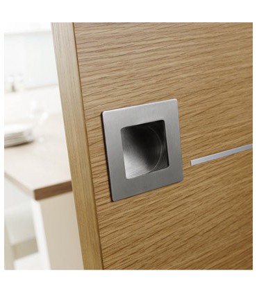 Poignée cuvette inox carrée